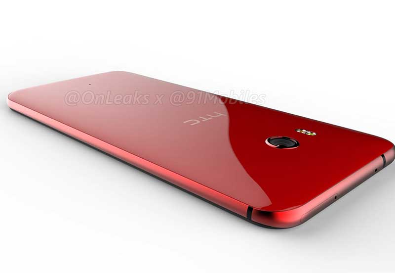 فاش شدن رندر کامپیوتری HTC U 11 قرمز رنگ