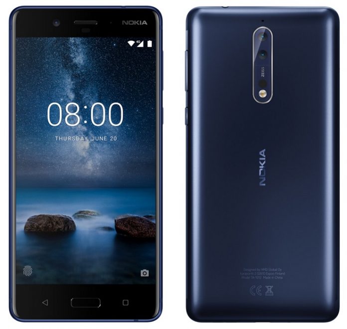 مشخصات و عکس رسمی Nokia8 در دو رنگ آبی و سفید