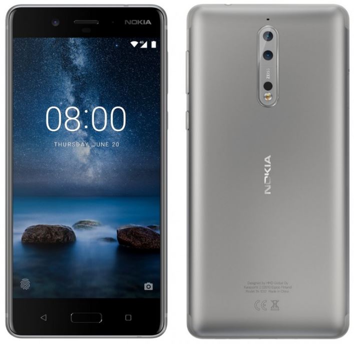 مشخصات و عکس رسمی Nokia8 در دو رنگ آبی و سفید