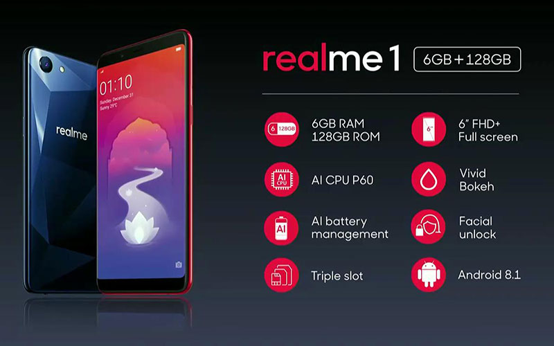 Oppo realme 1 آمد : مدیاتک P60، حافظه 128GB
