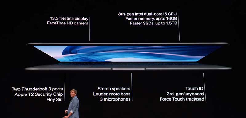 Macbook Air رتینا جادوی جدید 13 اینچی اپل