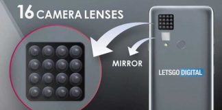 LG یک دوربین موبایل با 16 لنز می‌سازد؟