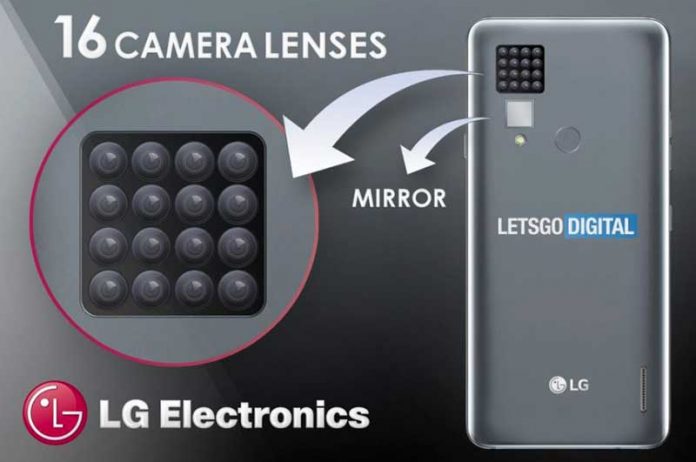 LG یک دوربین موبایل با 16 لنز می‌سازد؟