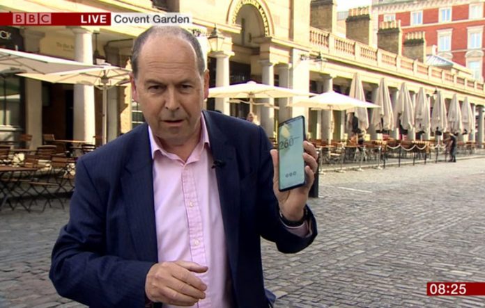 تمام شدن دیتای موبایل خبرنگار BBC روی شبکه 5G