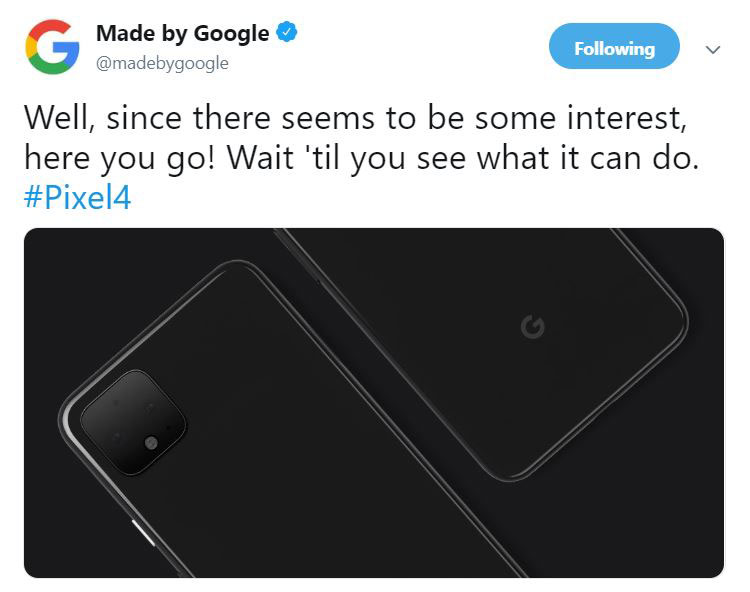 گوگل تأیید کرد: این Pixel 4 است!