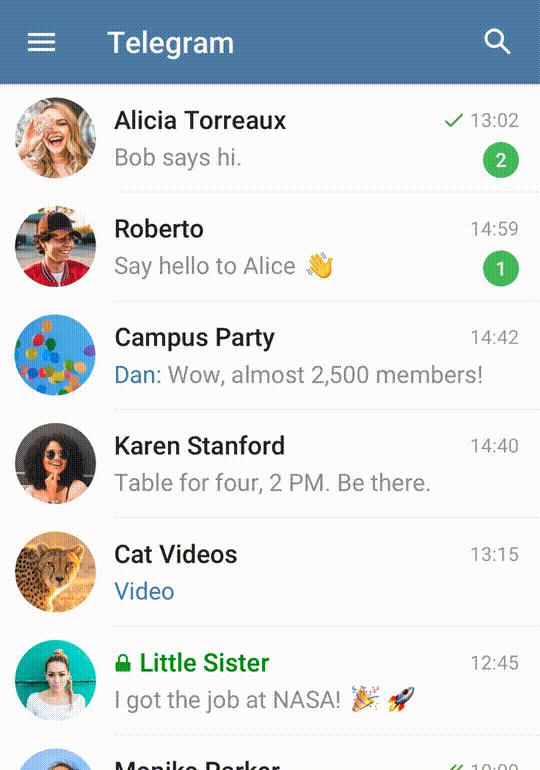 جدیدترین آپدیت تلگرام یافتن افراد و گروه‌های نزدیک به شما