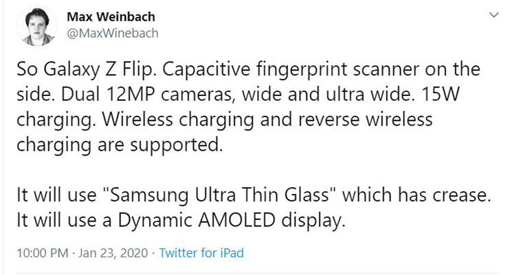 گلکسی Z Flip با +Snapdragon 855 و 2 دوربین 12MP