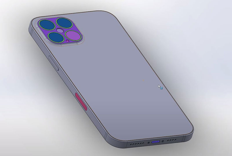 طراحی کامل iPhone 12 Pro Max با یک رندر CAD لو رفت!