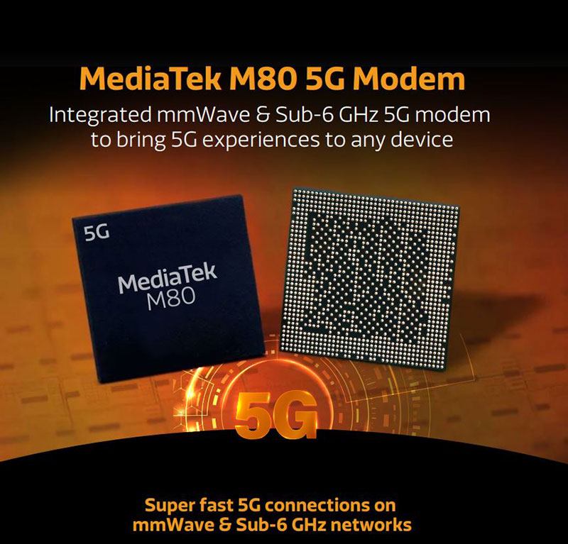 MediaTek M80 مودم 5G با امکان کارکرد در شبکه mmWave