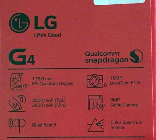 جعبه LG G4 - جعبه ال جی جی 4