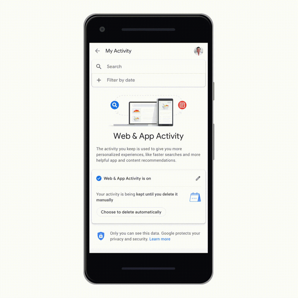 گوگل پشت در: حفظ حریم خصوصی با فعال کردن auto delete